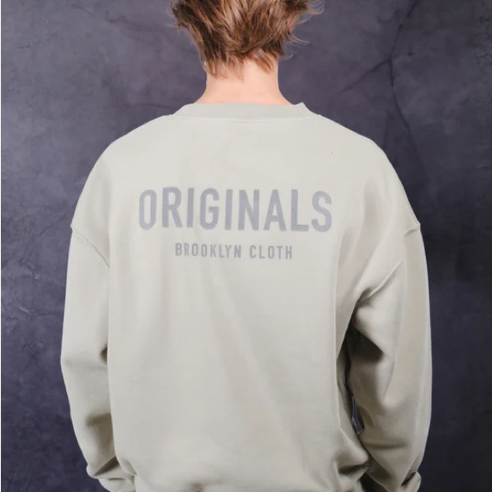 Brooklyn Cloth Men's Cream Crewneck Sweater